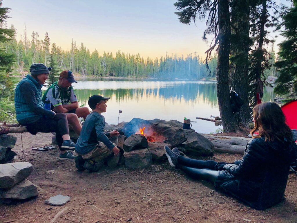 Camping under the stars